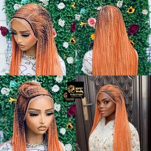 CONROW BRAIDED WIG  ON 13*6 LACE CLOSURE 45"